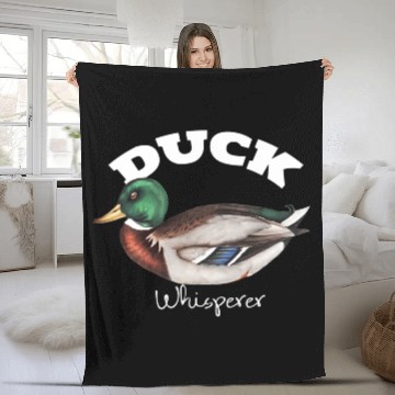 Discover Duck Whirer Mallard Duck I Love Ducks Fleece Blankets
