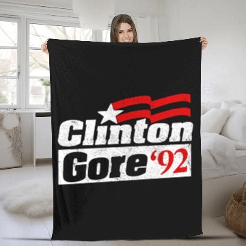 Discover Clinton Gore Bill Clinton 92 Elect Fleece Blankets