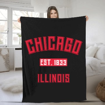 Discover Chicago Fleece Blankets