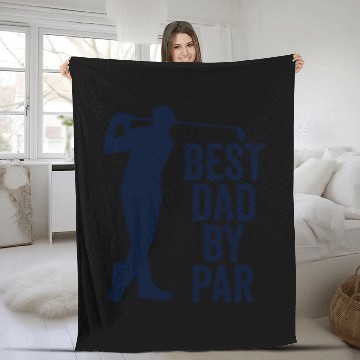 Discover Fathers Day From Daughter Golf Best Dad By Par Fleece Blankets
