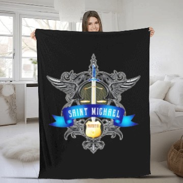 Discover Saint Michael Patron Saint of Police Officers Fleece Blankets
