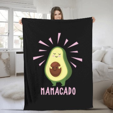 Discover Mamacado Pregnant Mom Avocado Baby Fleece Blankets