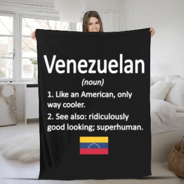 Discover Proud Venezuelan Definition Venezuela Flag Venezue Fleece Blankets