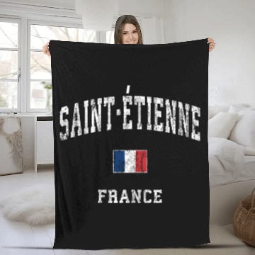 Discover Saint Etienne France Athletic Sports Fleece Blankets