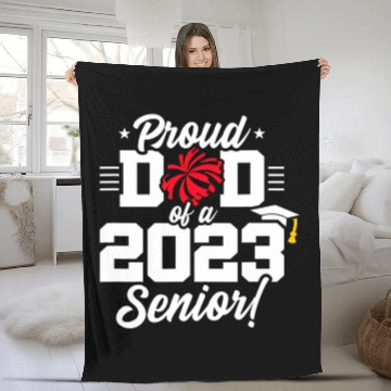 Discover Senior Year - Cheerleading Dad - Class of 2023 - S Fleece Blankets