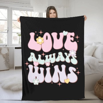 Discover Love Always Wins, LGBT Pride Month Fleece Blankets