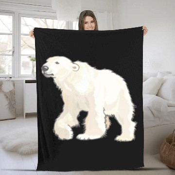Discover Polar Bear Arctic Animal Realistic Fleece Blankets