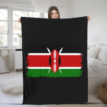 Discover Kenyan Flag Kenya Fleece Blankets