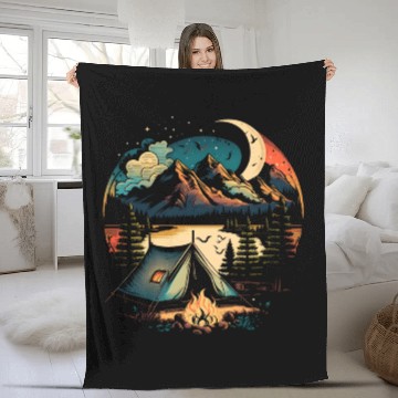 Discover Wild Night Lighting Fleece Blankets