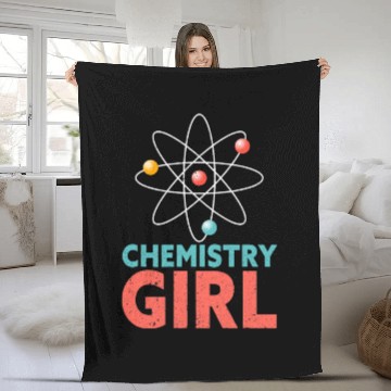Discover Chemistry Girl Chemist Science Chemistry Fleece Blankets