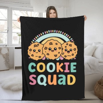 Discover Cookie Squad Funny Matching For Girls Cookie Lover Fleece Blankets