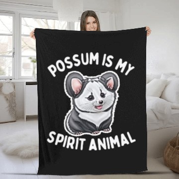 Discover Possum is My Spirit Animal Fleece Blankets