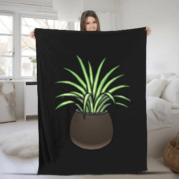 Discover Spider Plant Fleece Blankets