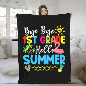 Discover Teacher Life Messy Bun Back To School - First Day Fleece Blankets