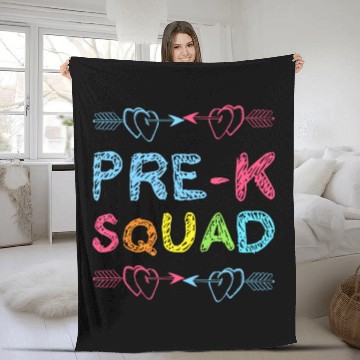 Discover Pre - K Squad Preschool Teacher Back To School Fleece Blankets