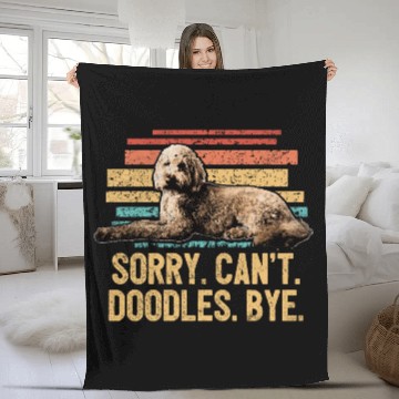 Discover Funny Goldendoodle Dog Dad Doodle Mom Animal Dog Fleece Blankets