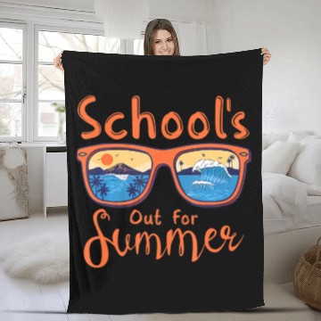 Discover Substitute Teacher Life Hello Summer Tie Dye Summe Fleece Blankets