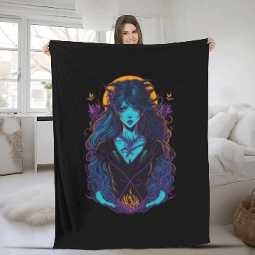 Discover Witch Girl Fleece Blankets
