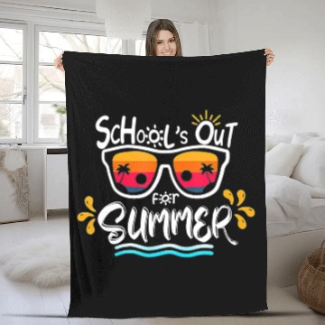 Discover Schools Out For Summer Last Day Of School Teacher Fleece Blankets