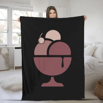 Discover ice cream Fleece Blankets