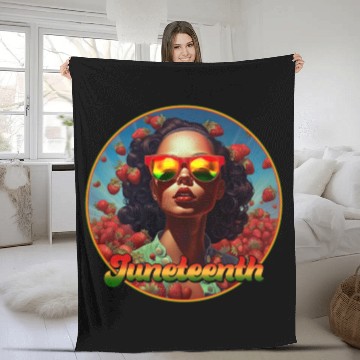 Discover Juneteenth Gurl Fleece Blankets