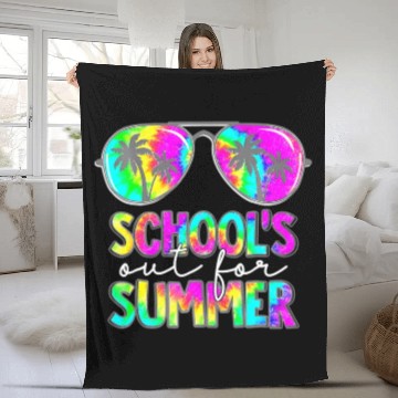 Discover Schools Out For Summer Teacher Cool Happy Last Day Fleece Blankets