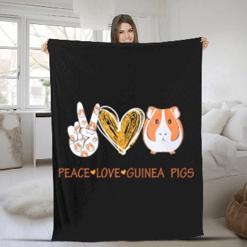 Discover Peace love guinea pigs for Guinea Pigs lover Fleece Blankets