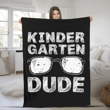 Discover Kindergarten Dude Back to School First Day Pre-k Fleece Blankets