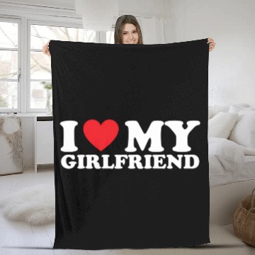 Discover I Love My Girlfriend I Heart My Girlfriend Fleece Blankets