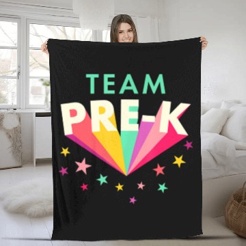 Discover Team Pre K Teacher Back To School Fleece Blankets