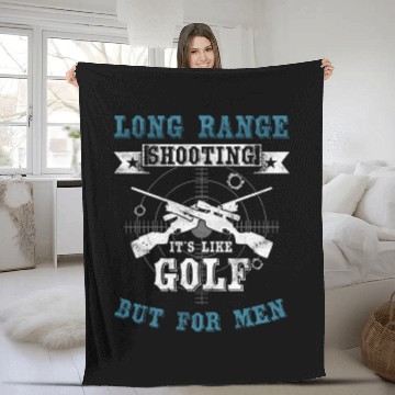 Discover Long Range Shooting Like Golf For Gun Fleece Blankets