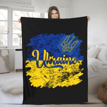 Discover Ukraine Ukrainian Flag I Stand With Ukraine Pride Fleece Blankets