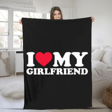 Discover I Love My Girlfriend Boyfriend I Love My Fleece Blankets