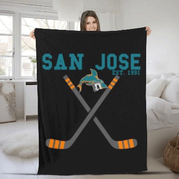 Discover San Jose Sports Team Est 1991 Novelty Athletic Fleece Blankets