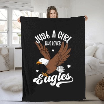 Discover Girls Eagle, Funny Eagle Fleece Blankets, Eagle Loverstatement