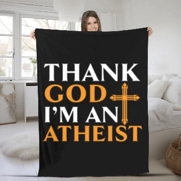 Discover Atheism Anti-Religion Agnostic Freethinker Atheist Fleece Blankets