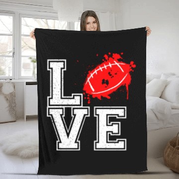 Discover I Love Football Fleece Blankets