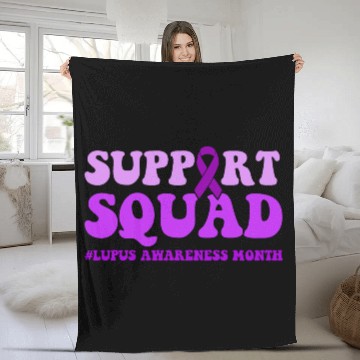 Discover In May We Wear Purple Lupus Awareness Month Fleece Blankets