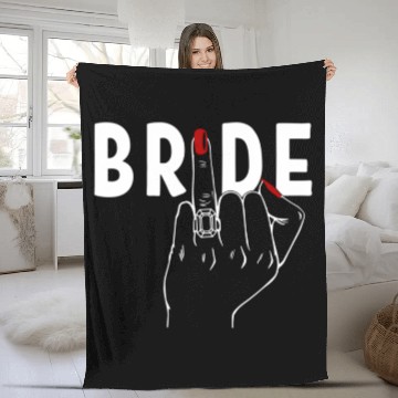 Discover Honeymoon Bachelorette Party Finger Ring Fiancè Fleece Blankets