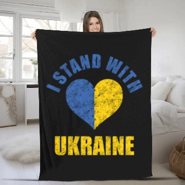 Discover Support Ukraine I Stand With Ukraine Ukrainian Fleece Blankets