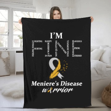 Discover Meniere'S Disease Warrior Fleece Blankets