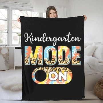 Discover Tie Dye Back To School Kindergarten Mode On Leopar Fleece Blankets
