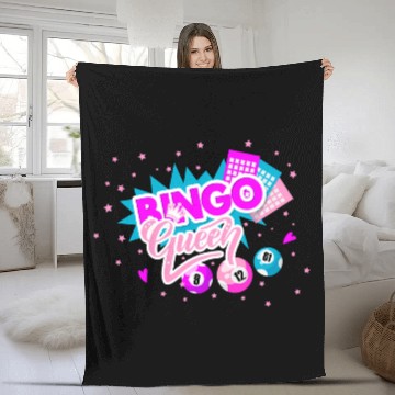 Discover Bingo Queen Pocket Balls Fun Fleece Blankets