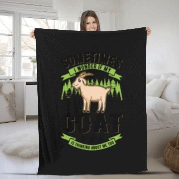Discover Goat Gift Host Fleece Blankets