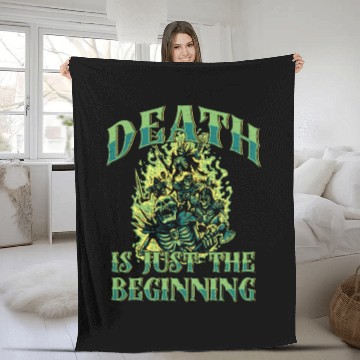 Discover Necromancy Death Is Just The Beginning Necromancer Fleece Blankets