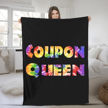 Discover Coupon Queen tie dye Fleece Blankets
