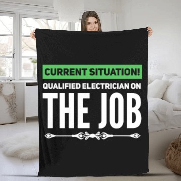 Discover Qualified Electrician / electrical engineer gift Fleece Blankets