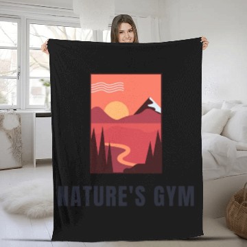 Discover Nature's Gym Hiking Fleece Blankets
