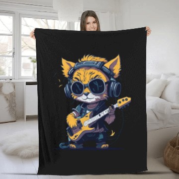 Discover tiger Fleece Blankets