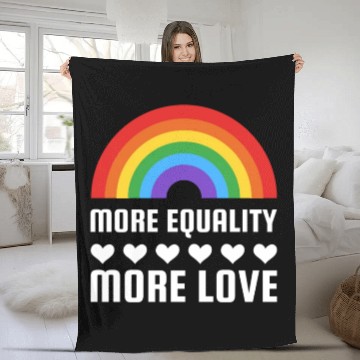 Discover LGBT More Equality More Love Fleece Blankets LGBTQ Gay